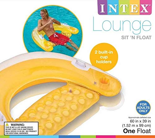 INTEX Fauteuil de Piscine gonflable semi-immergé Sit'n Float