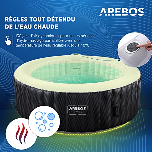 SPA Gonflable Arebos - Santorini rond avec LED